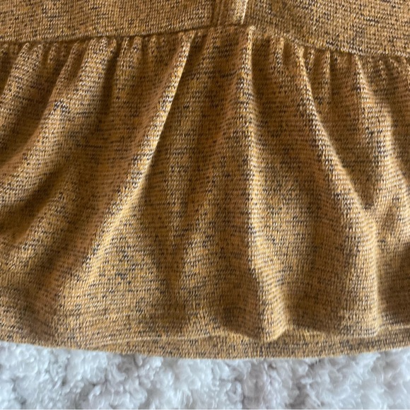 Tansy Shirt Womens Small Gold Orange Yellow Peplum Top Buttons Short Sleeve - Picture 4 of 8